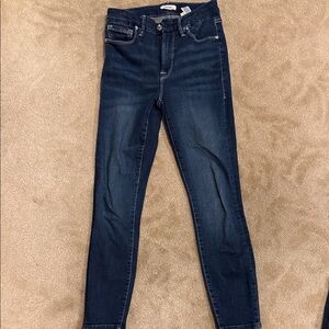 Good American High Rise Dark Blue Jeans